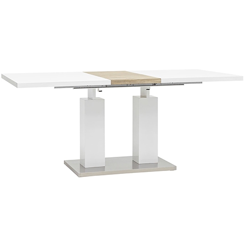 Стол обеденный Сиэтл, раскладной, 140-180х90, глянцевый белый УТ000002658